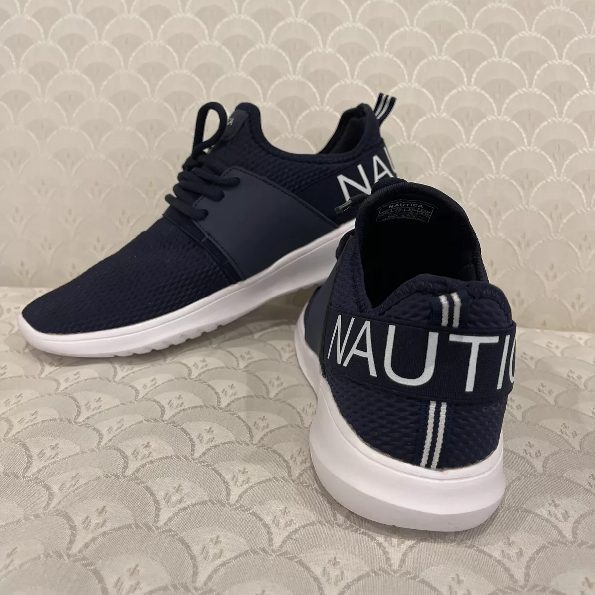 New Nautica Women’s Logo Navy Slip On Jogger Sneaker Shoes US 10 Lace Up