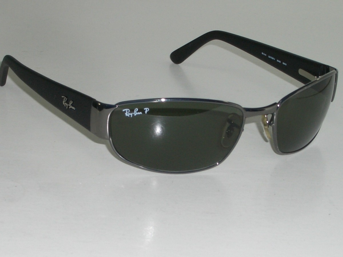 RAY BAN RB3141 LEATHER II 60[]18mm GUNMETAL POLARIZED SPORT