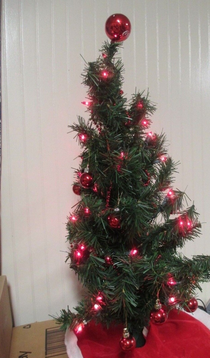 Coca-Cola クリスマスツリー ライト付き Coca-Cola Festive Holiday Light up Christmas Tree with red ball