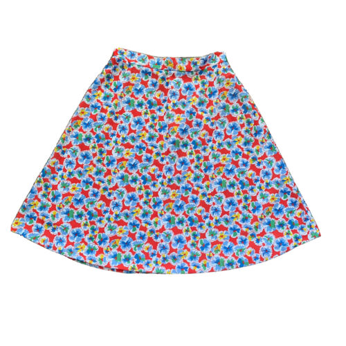 Vintage 90s Y2K Skirt Medium Colorful Floral Zip … - image 1