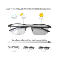 Readers Glasses Bifocal Transition Photochromic Reading Sunglasses Anti UV Sun