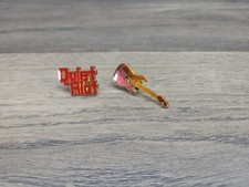 2x Vintage Quiet Riot Enamel Hat Pin Guitar Rock