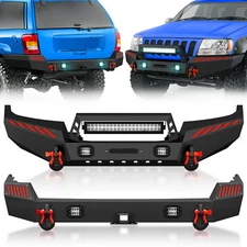 Front /Rear Bumper for 1999-2004 Jeep 2nd Gen Grand Cherokee with WJ Winch Plate