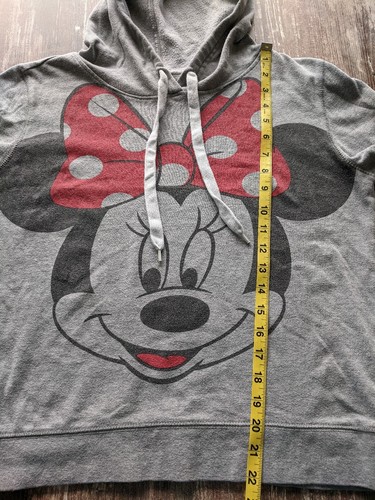 Minnie Mouse Disney Hoodie Peek grau L schwarz rot Sweatshirt Pullover Damen/Jr? - Bild 10 von 14