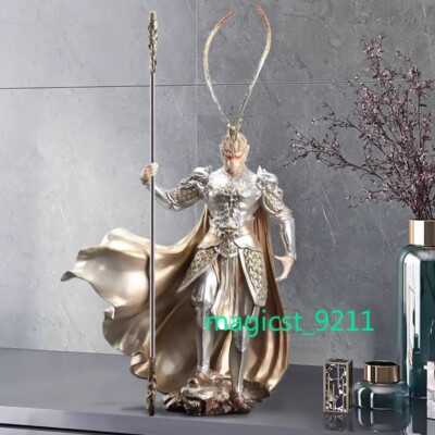 NEW Sun Wukong Monkey King Statue Fight to Beat Buddha Golden Hoop Home Ornament