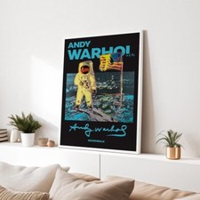 Andy Warhol Moonwalk Stampa Poster Vintage Colorato Astronauta Spazio Decorazione Parete