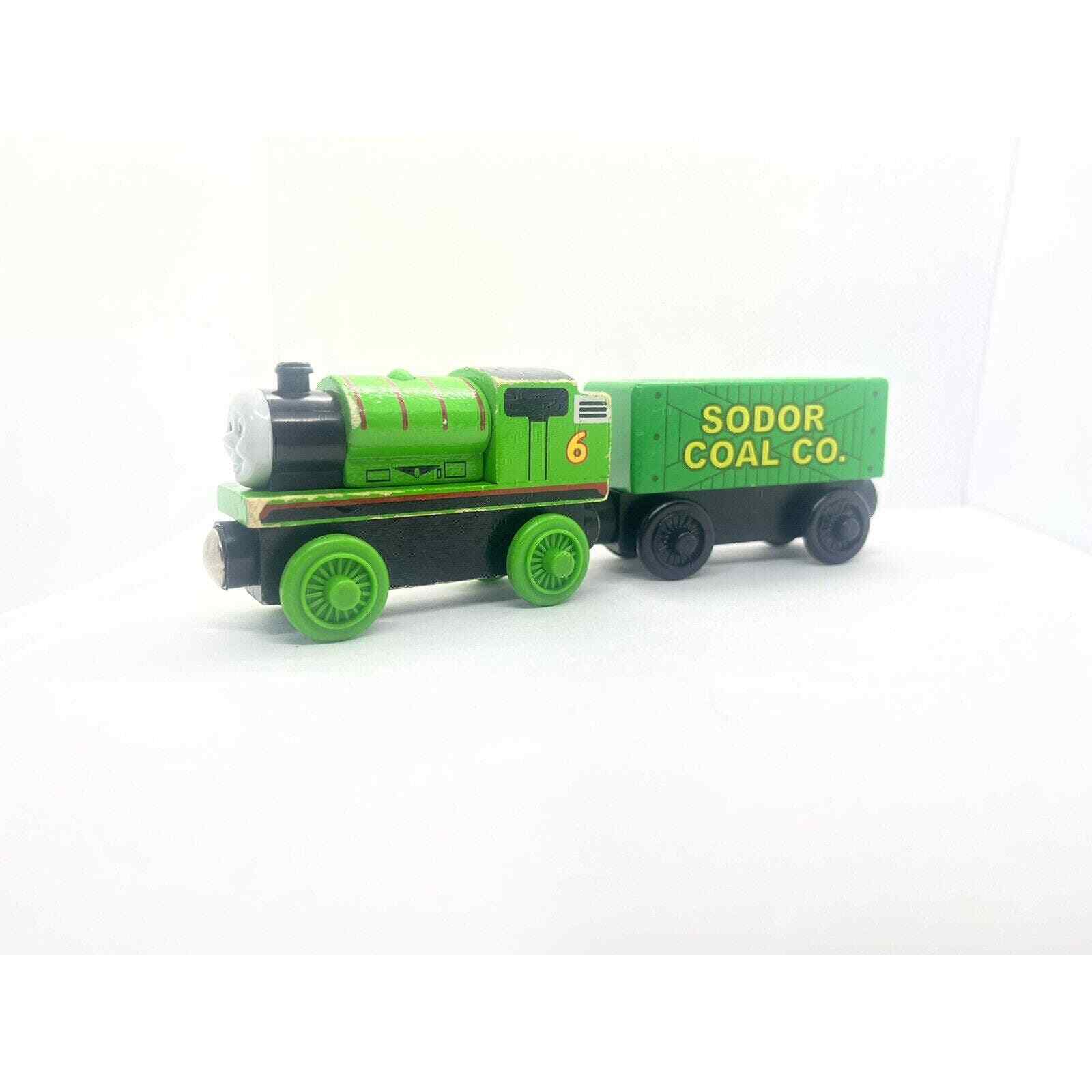 Thomas the Train Wooden Railway Percy & Coal Car Sodor Tank Engine Friends 