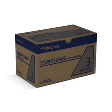 Terumo Syringe, 3mL, Luer Lock, 100/Box