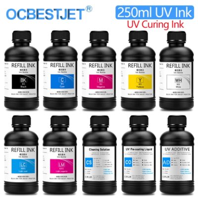 250ml UV Ink For Epson XP600 TX800 L800 L805 L1800 R290 390 1400 1410 1430