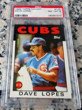 DAVEY LOPES 1986 Topps Tiffany Glossy SP PSA 8 NM MINT Cubs POP 3 Low # RIP🔥$$