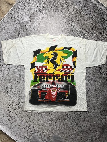 VTG 90’s Ferrari G.Berger 412 T2 overprinted AGIP t shirt F1 formula uno