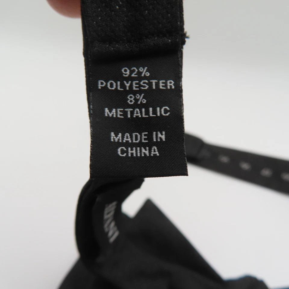 Alfani 领结黑色闪亮纯色 2.5 英寸宽预绑涤纶燕尾服正式 — 第 4/4 张图片