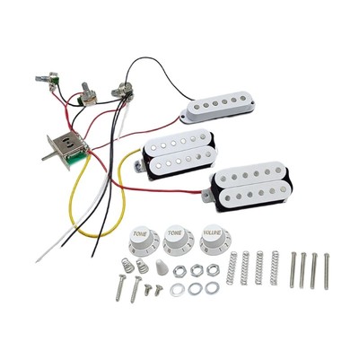 Single Coil Pickups with Prewired Wiring Harness, 2 Tone 1 Volumes 5 Way Switch