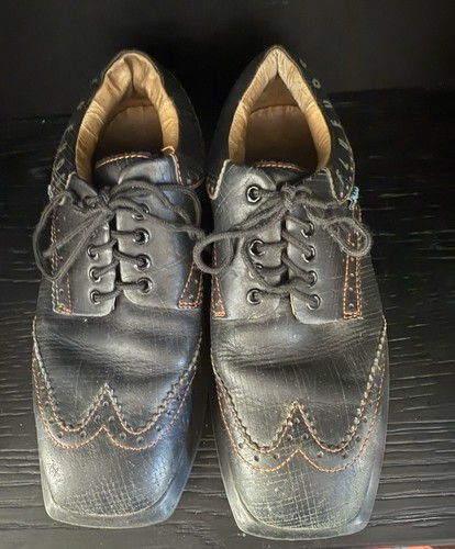 John Fluevog FUTURE ANGEL CHARLES CONTRAST LEATHER WINGTIP Men’s Size 10 Oxfords