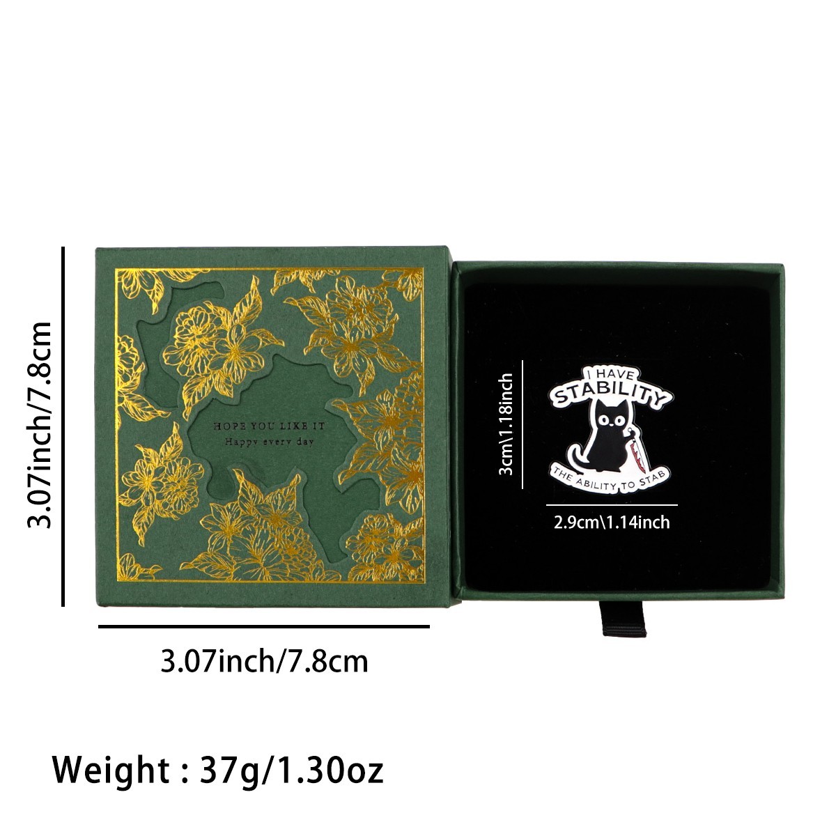 Cat with Knife Enamel Pin Cartoon Black Cat Badge For Backpack Women's Brooch