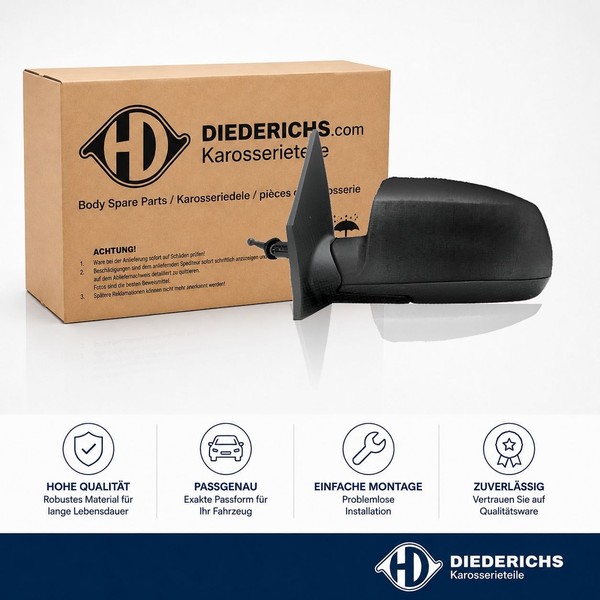 Aussenspiegel Links Diederichs 6541025 FÜR KIA Seitenspiegel RÜCkspiegel Aussen-image