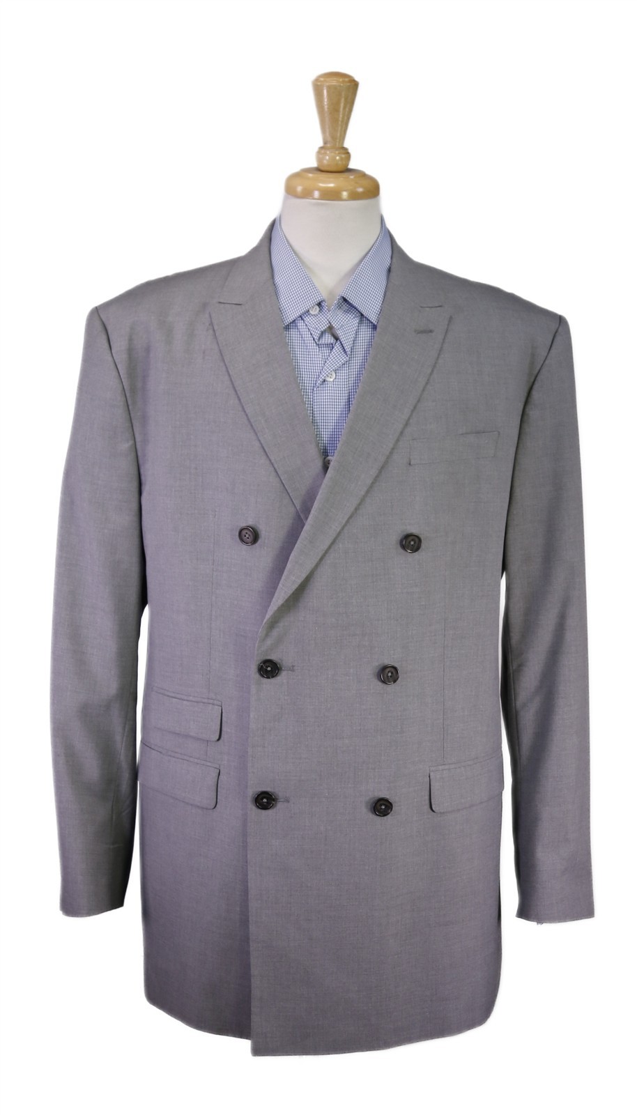 Banana Republic Solid Light Gray Double Breasted … - image 1