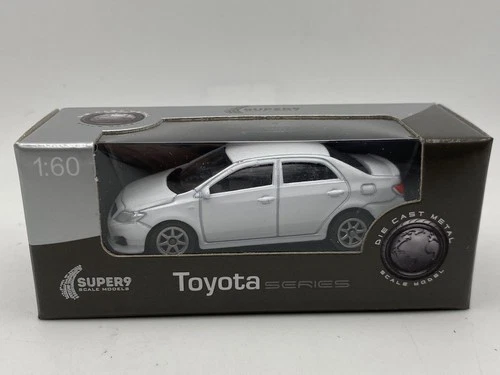 1:60 WELLY TOYOTA COROLLA white diecast model car metal miniature