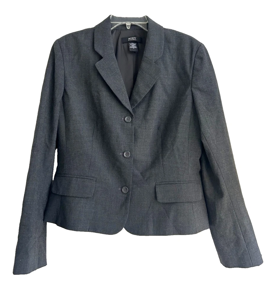 Blazer Body by Victoria Mujer Gris 3 Botones Completamente Forrado Talla 14 Trabajo Oficina Foto 2 de 4