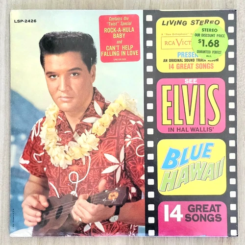 ELVIS PRESLEY Blue Hawaii FACTORY SEALED stereo FIRST PRESSING WITH HYPE STICKER