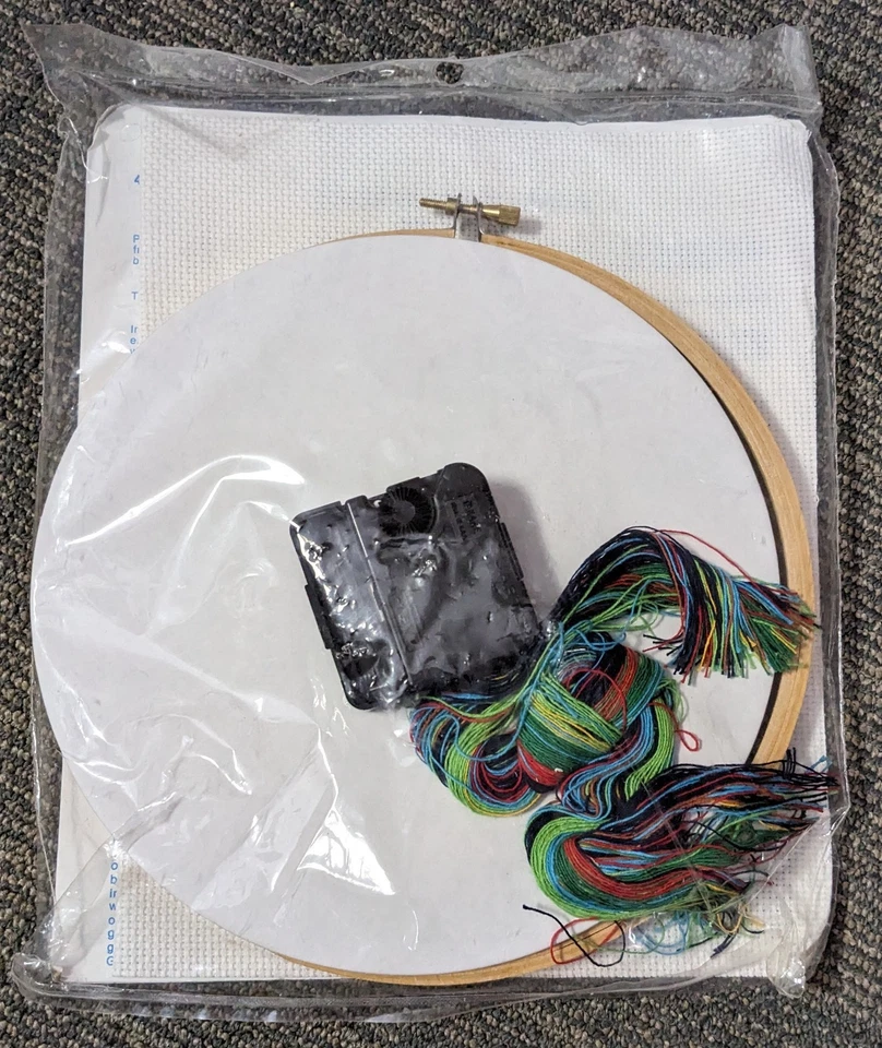 Wall Clock Counted Cross Stitch Kit Vegetable Pattern Time Seeds 5951 Gardening - Image 2 of 2