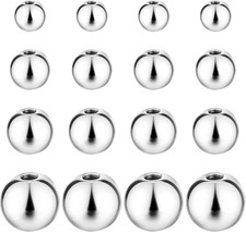 200 Pcs Stainless Steel Round Spacer Beads, 3mm 4mm 5mm 6mm Smooth Round Spacer