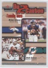 2002 Fleer Throwbacks On 2 Canton Brian Griese Bob Griese #2OTC HOF 0j6