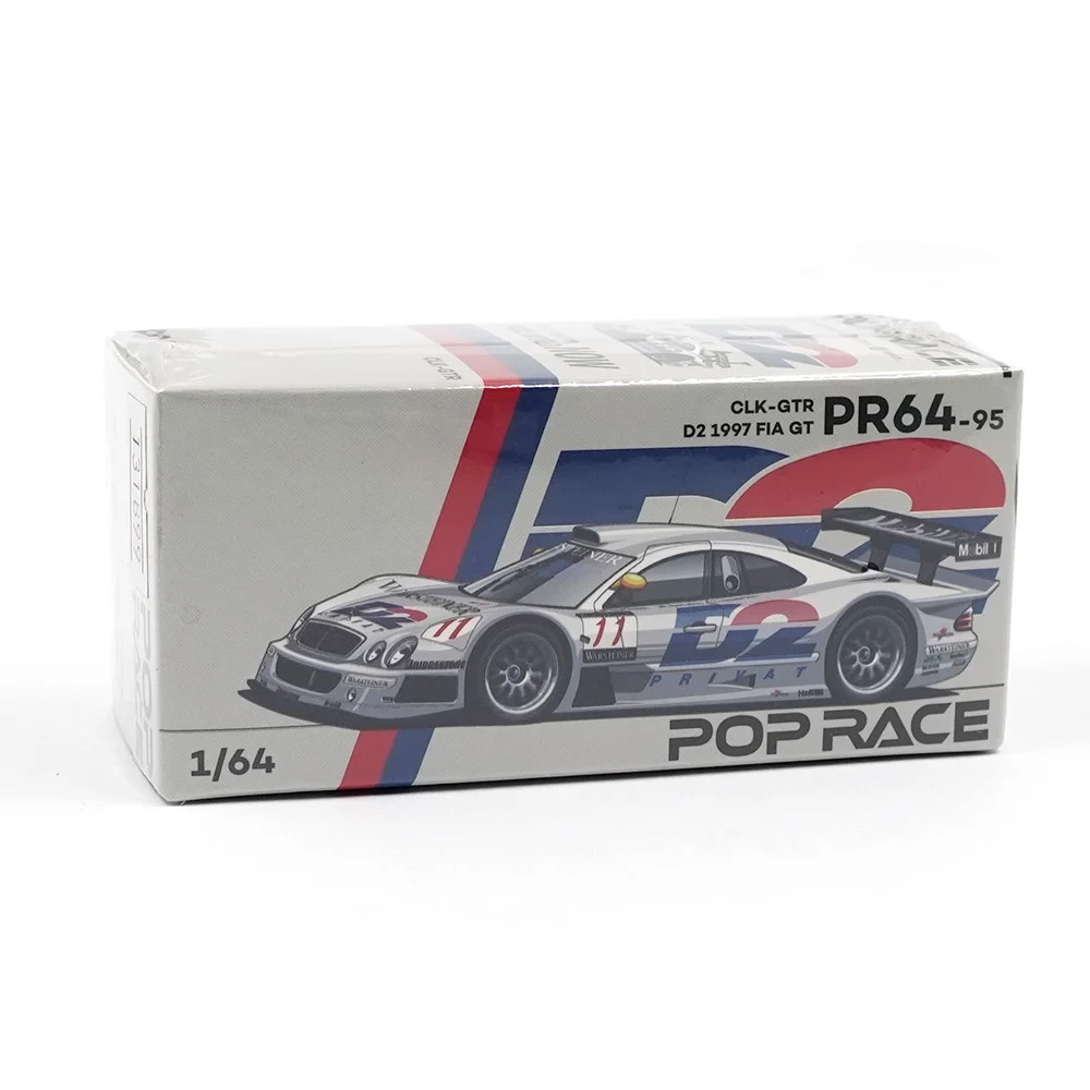 Pop Race 1:64 Mercedes-Benz AMG CLK GTR 1997 FIA GT D2 Diecast Car