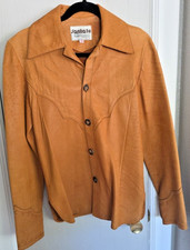 Mens / UNISEX Rare Santa Fe Leather Co 70 s Western Deerskin Jacket Sz 38