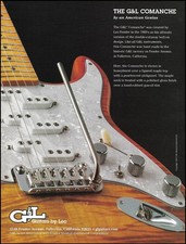 G&L Comanche electric guitar designed by Leo Fender 2001 advertisement 8 x 11 ad