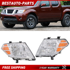 Left Right Chrome Headlights Pair For Nissan Frontier 2009-2021