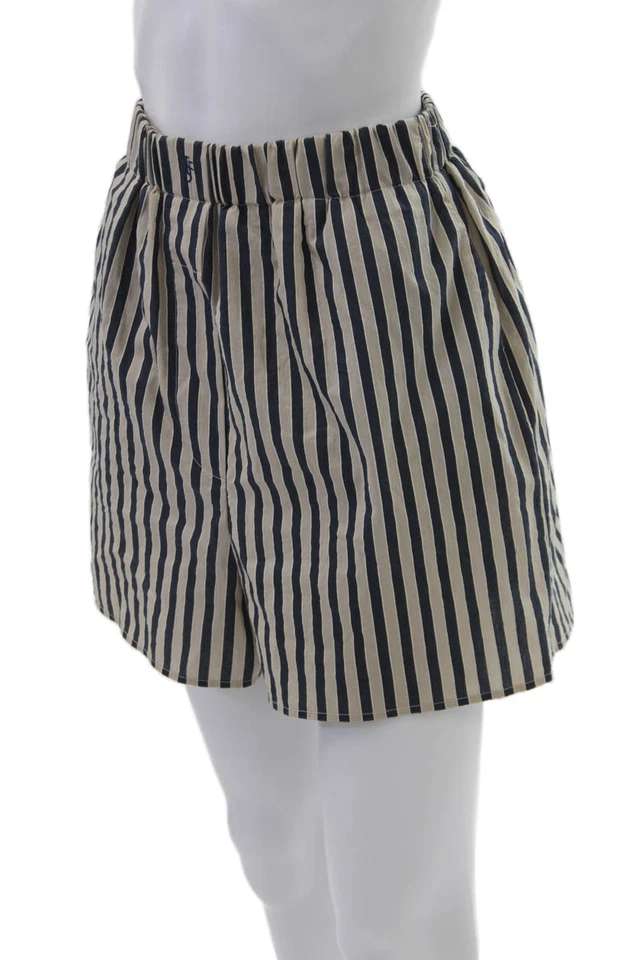 Pantalones Cortos The Frankie Shop Unisex Rayas Beige Talla L Foto 2 de 4