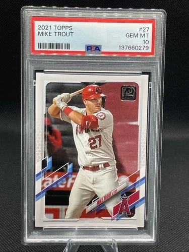2021 Topps Series 1 - Mike Trout #27 Los Angeles Angels PSA10
