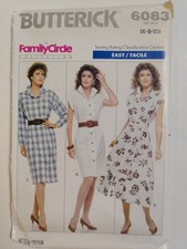 Butterick 6083 Dress Slim Flare Skirt Sewing Pattern Ladies 6 8 10 UC Easy VTG