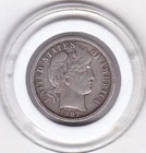 1907    Barber   Dime  (90% Silver)  Coin