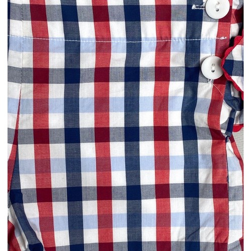 BELLA BLISS Girls 5 Yrs Red/White/Blue Ross Check Wembley Bow Shorts July 4 - Picture 3 of 6