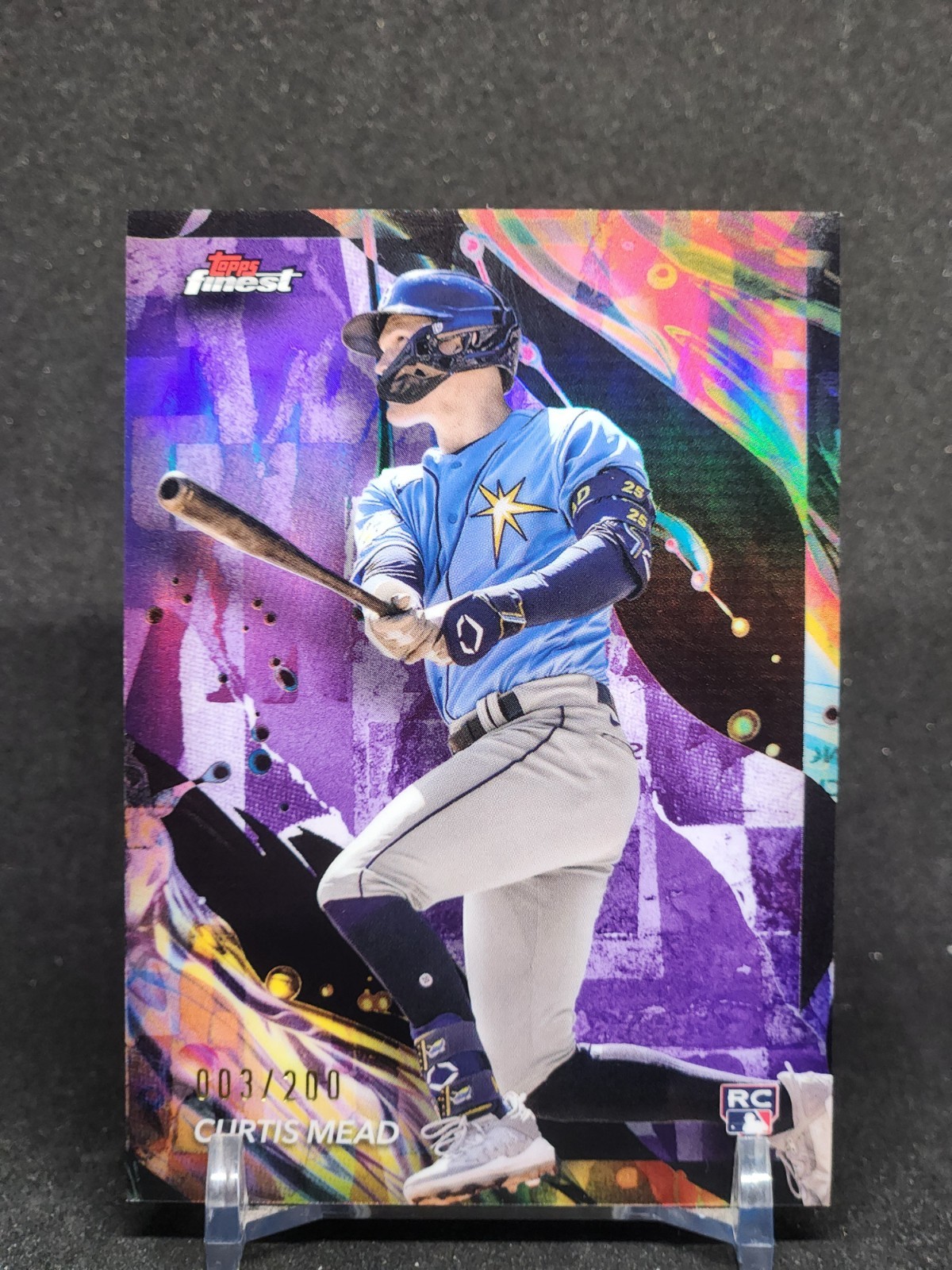 2024 Topps Finest - #188 Curtis Mead RC - Purple Refractor /200 - Rookie