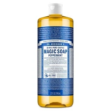 Dr. Bronner's Magic Pure Castile Liquid Soap Bodywash - Peppermint - 32 fl oz