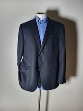 46R Hickey Freeman Black Pure CASHMERE Fleece tweed Sport Coat Blazer Jacket