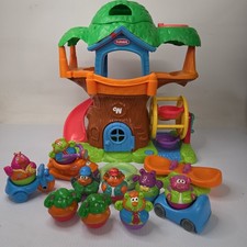 2004 Playskool Weebles Wobbles Musical Tree House Slide 9 Figures With Sound