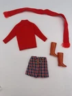 Vintage Barbie #3408 Super Scarf Sweater Skirt Boots Very Nice