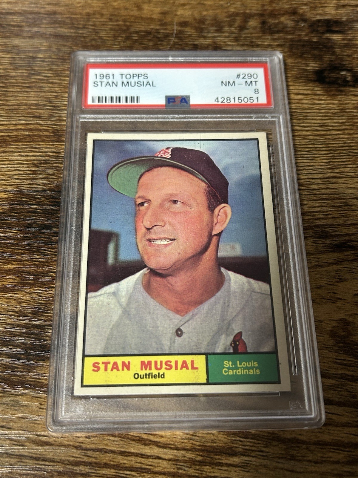 1961 Topps #290 Stan Musial psa 8 NM-MT HOF