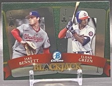 2022 Bowman Draft #BJ-5 Jake Bennett / Elijah Green Nationals Blackjack