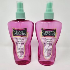 New 2 Pack of Body Fantasies Cotton Candy Fantasy Fragrance Body Spray 8oz