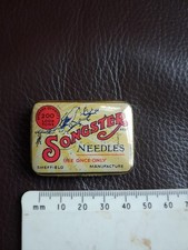 Antique Songster Gramaphone Needle Tin With Lots Of Original Needles