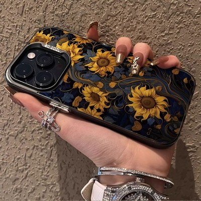 Hülle für verschiedene Handys Retro Blume stoßfest Handyhülle Rückseite heiß Frauen Mädchen