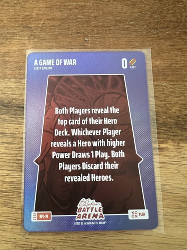 2026 Bo Jackson Battle Arena A Game of War Bonus Play Foil SSP #BPL-18