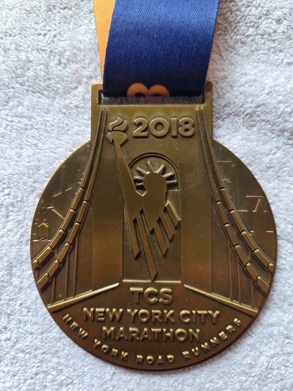2018 NYC New York City Marathon Finisher Medal - Abbott World Marathon Majors