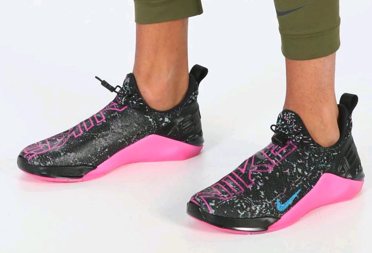 Nike Metcon 7 Men\'s Training Shoes Black Pink Blue Speckle CN5501 046 US 9.5 Nike Metcon 5 AMP Black Green Strike for Sale | Authenticity  main image 2
