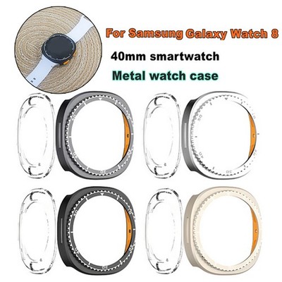 Metallgehäuse-Schutzhülle & Rückseite für Samsung Galaxy Watch 8 40mm Smartwatch